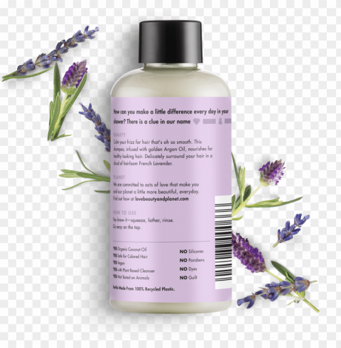 Love Beauty And Planet Argan Oil  Lavender Shampoo - Love Beauty And Planet Ingredients Free PNG Images With Transparent Layers