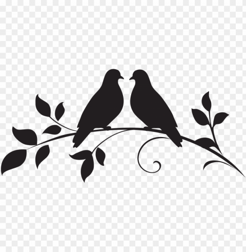 love birds silhouette PNG transparent graphics for projects