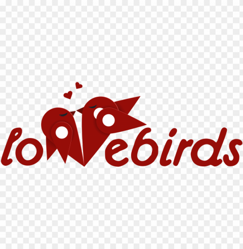 love birds text Transparent Background PNG Isolated Art