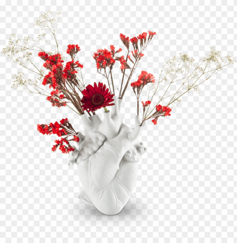love bloom heart shaped vase seletti - love in bloom vase PNG for online use