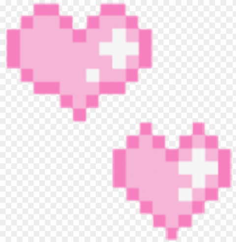 love heart pink pixel game shine tumblr aesthetic - pixel art kawaii PNG images for advertising
