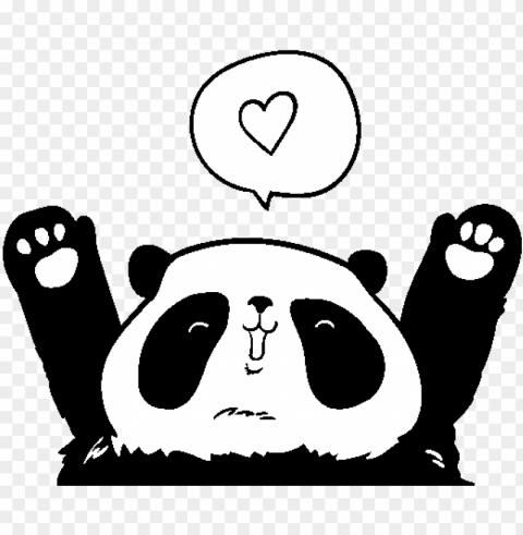 love panda coloring page - panda enamorado para dibujar PNG Isolated Subject on Transparent Background
