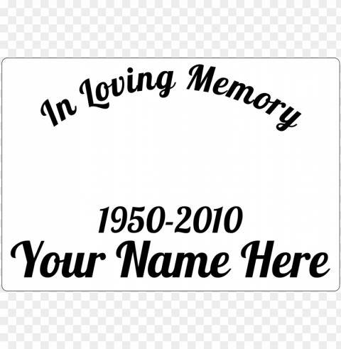 Loving Memory Heart Sticker Clean Background Isolated PNG Icon