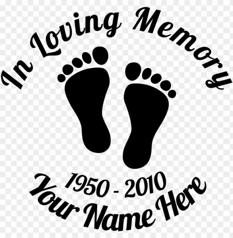 loving memory heart sticker Clear Background Isolation in PNG Format