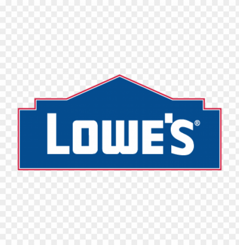 lowes company vector logo Isolated Illustration on Transparent PNG