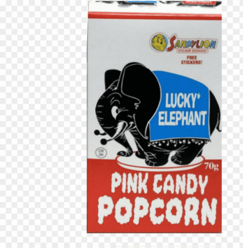 luck elephant pink candy popcorn PNG Image Isolated with Transparent Detail