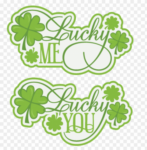 lucky titles svg cutting files for scrapbooking st - st patrick's day scrapbooki Transparent PNG Isolated Element with Clarity