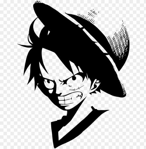luffy clipart - luffy one piece black and white Transparent graphics