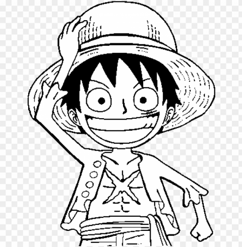 luffy coloring pages - one piece luffy coloring pages PNG with transparent background free