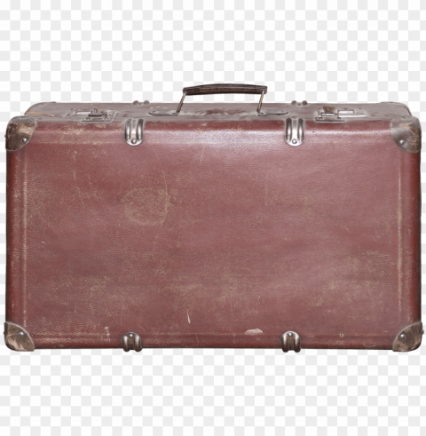 luggage old suitcase leather suitcase old storage - suitcase Isolated Element on Transparent PNG