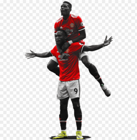 lukaku pogba manchester united Isolated Artwork in Transparent PNG