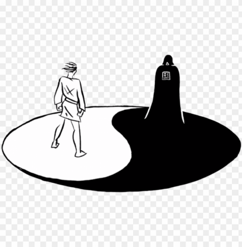 luke and darth vader yin-yang - yin yang vader luke Clear PNG file PNG transparent with Clear Background ID 53ac461e