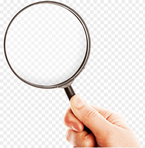 lupa - hand with magnifying glass High-resolution transparent PNG images set