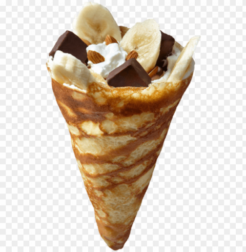 luten free crepes nyc - crepe cone Transparent PNG Isolated Artwork