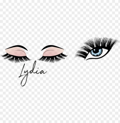 lydia lash illustrations closed eyes with open eye PNG no watermark