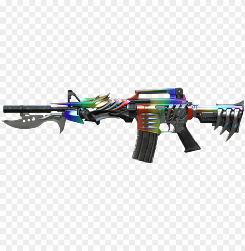 m4a1-s prism beast randomly skinned - crossfire weapons Isolated Item on Transparent PNG