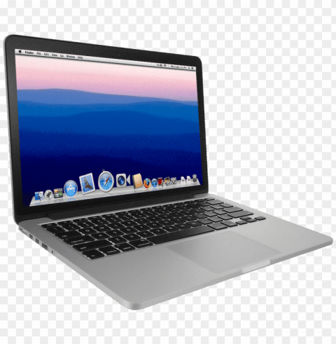 mac laptop PNG Illustration Isolated on Transparent Backdrop