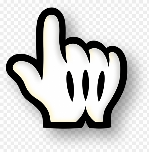mac mouse pointer - glove cursor CleanCut Background Isolated PNG Graphic