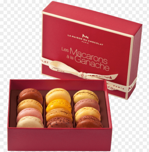 macarons gift box 12 pieces - macaron maison du chocolat PNG images with transparent elements