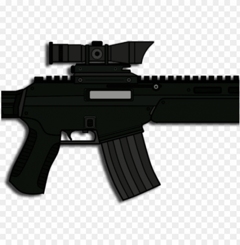 machine gun clipart m4a1 - gu Clear Background PNG Isolated Illustration