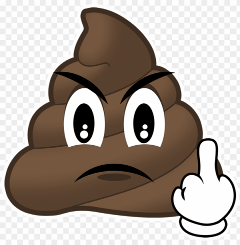mad poop emoji - happy birthday poop emoji PNG artwork with transparency