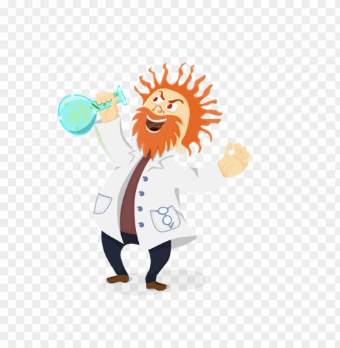 Mad Scientist PNG Object Isolated With Transparency