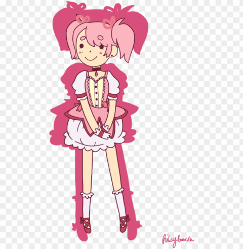 madoka magical girls - sticker PNG Graphic with Clear Isolation