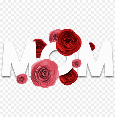 mãe palavra com rosas livre e psd - mother's day Transparent PNG download