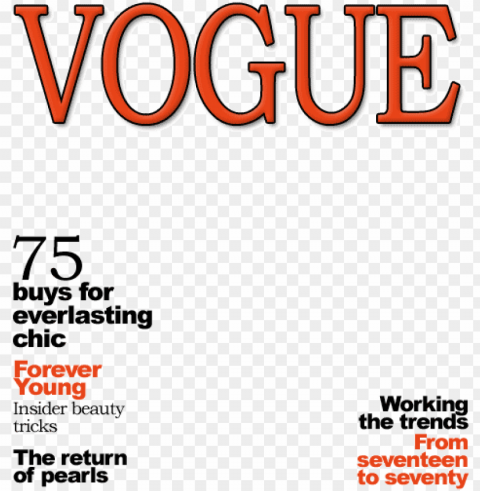 magazine cover - vogue magazine covers Isolated Graphic with Clear Background PNG