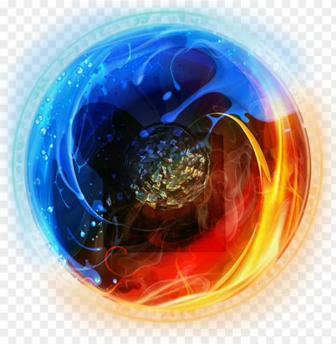 magic sphere fw - fire and ice orb Isolated Item on HighResolution Transparent PNG