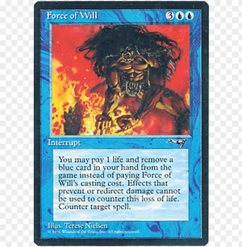 magic the gathering - force of will - alliances Isolated Element in Transparent PNG