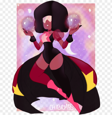 magical garnet by chibicmps steven universe garnet - comics Transparent PNG Artwork with Isolated Subject