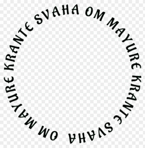 mahamayuri mantra in a circle mahamayuri mantra in - happy mother dayblack and white Isolated Artwork in Transparent PNG Format