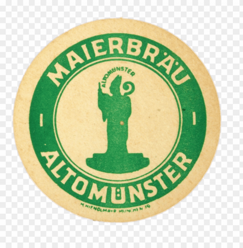 maierbrau beer coaster Isolated Subject on HighQuality PNG