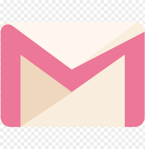 Gmail logo pink Isolated Character on Transparent PNG