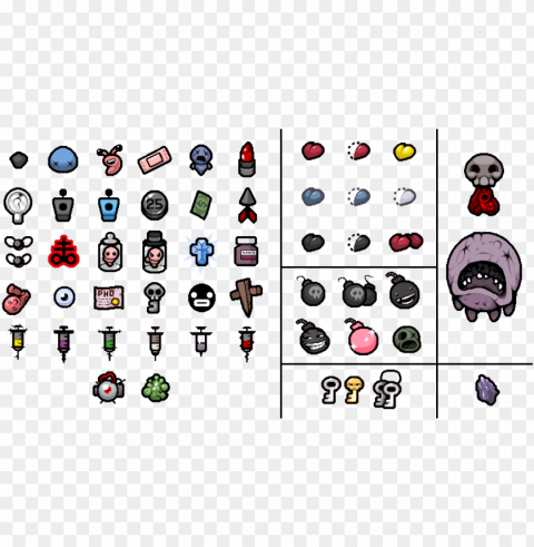 major progress update - binding of isaac resource pack Clear background PNG graphics