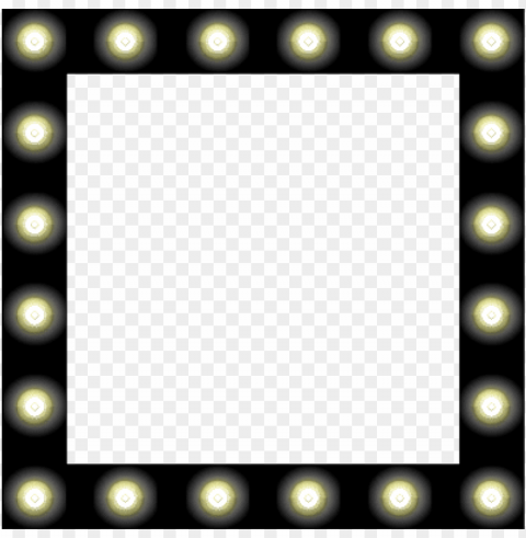 makeup mirror frame - mirror lights PNG Object Isolated with Transparency