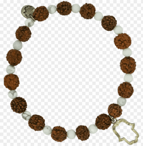 mala-armband howlite - bracelet PNG Image Isolated with Clear Transparency