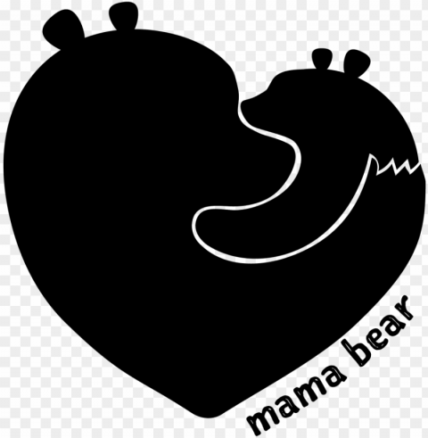 mama bear birth services - mother Isolated Artwork on Transparent Background PNG