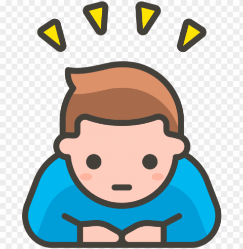 man bowing emoji - ico Clear PNG file