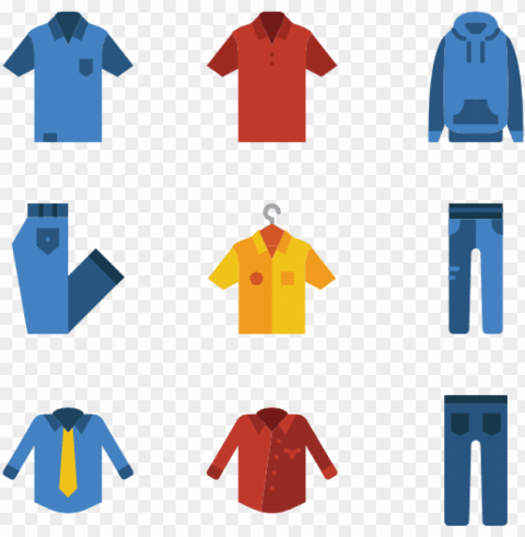 man clothes 80 icons - clothes icons man Isolated Icon on Transparent PNG