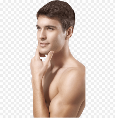 man face - male model face Transparent background PNG stock
