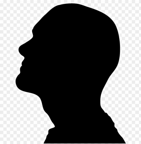 man head silhouette - side of head PNG files with alpha channel