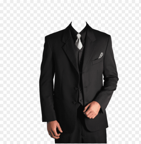 man in suit download transparent image - black pinstripe suit black shirt Isolated PNG Item in HighResolution