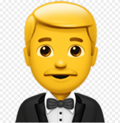 man in tuxedo emoji - man tipping hand emoji PNG for educational use