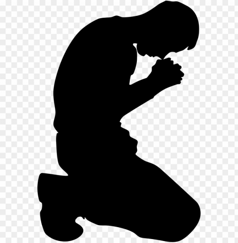 man kneeling in prayer minus ground silhouette icons - man praying silhouette PNG transparent stock images