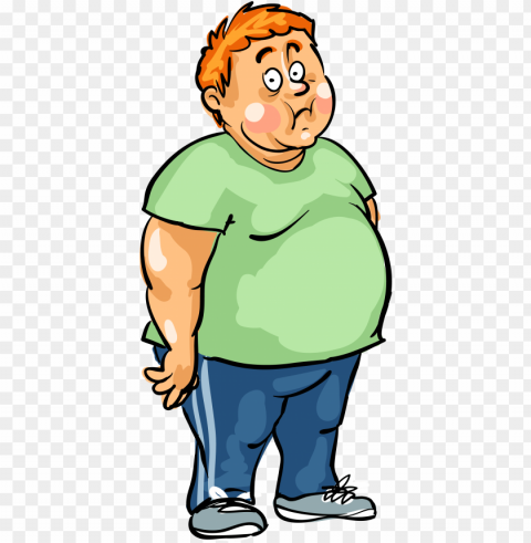 man male fat - fat man cartoon Transparent Background PNG Isolation