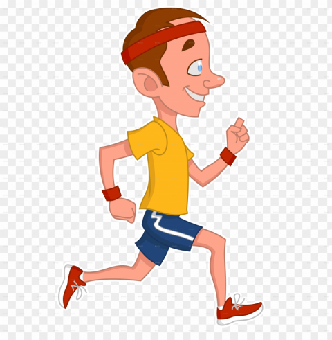 man runs man runs - running man cartoon Transparent Background Isolated PNG Character