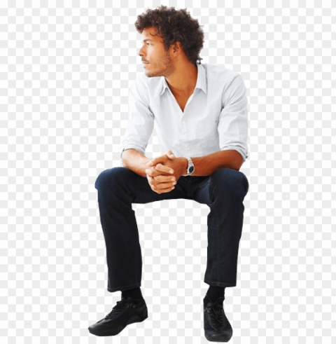 man sitting people top view cut out people people - man sitting reference Isolated Object on Transparent Background in PNG