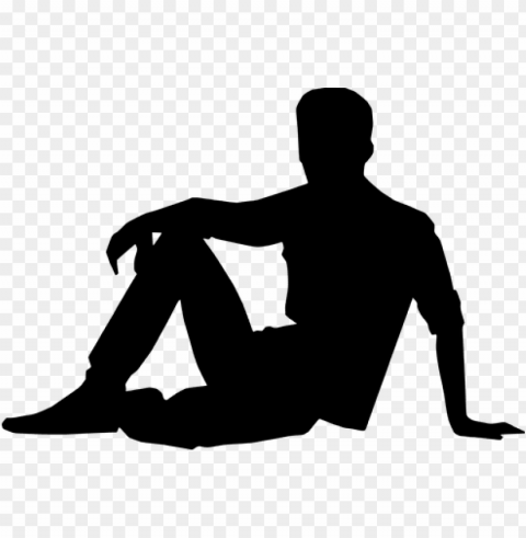 man sitting silhouette - silhouette figure sitti Free PNG images with alpha channel set